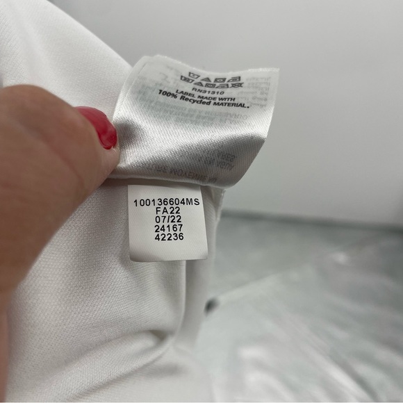 NWT JM Collection White Woven Wide Leg Pants Size XL 100% cotton pull on - Picture 10 of 10